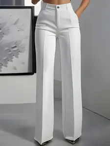 Women's New High Waist Drape Straight Leg Simple Basic Suit Pants, Stylish and Comfortable Casual Wear, Perfect for Daily