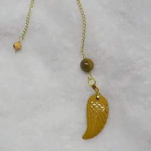 Moukaite Angel Wing Pendulum Home Ornament