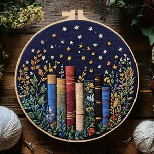 Starry Book Embroidery Kit DIY Needlework Set Materials English Stitch Guide Handmade Craft for Beginners Home Decoration Artistic Gift