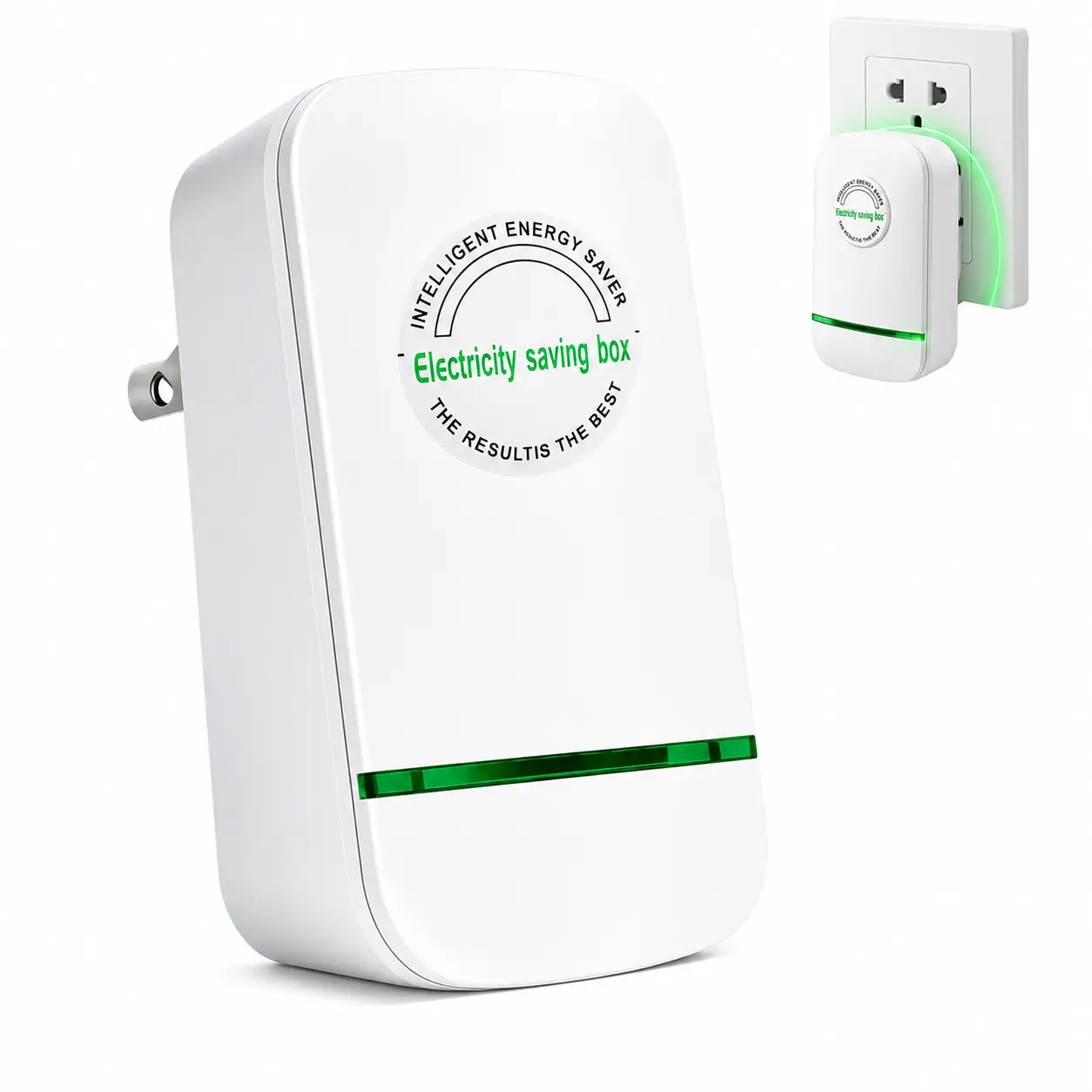 Household Electricity Power Saver Voltage Stabilizer, US Plug‑in Energy ‑Saving Module, 90‑250V Wide Voltage Range, Sturdy Hard Shell Design, Practical Home Improvement Tool for Indoor Small Electronic Devices
