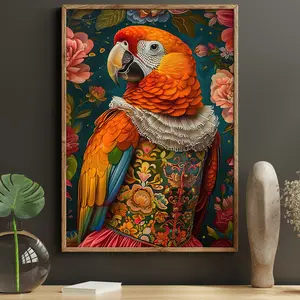 Matisse Parrots In Suit Poster Print, Tropical Bird Print, Animal Wall Art Room Decor