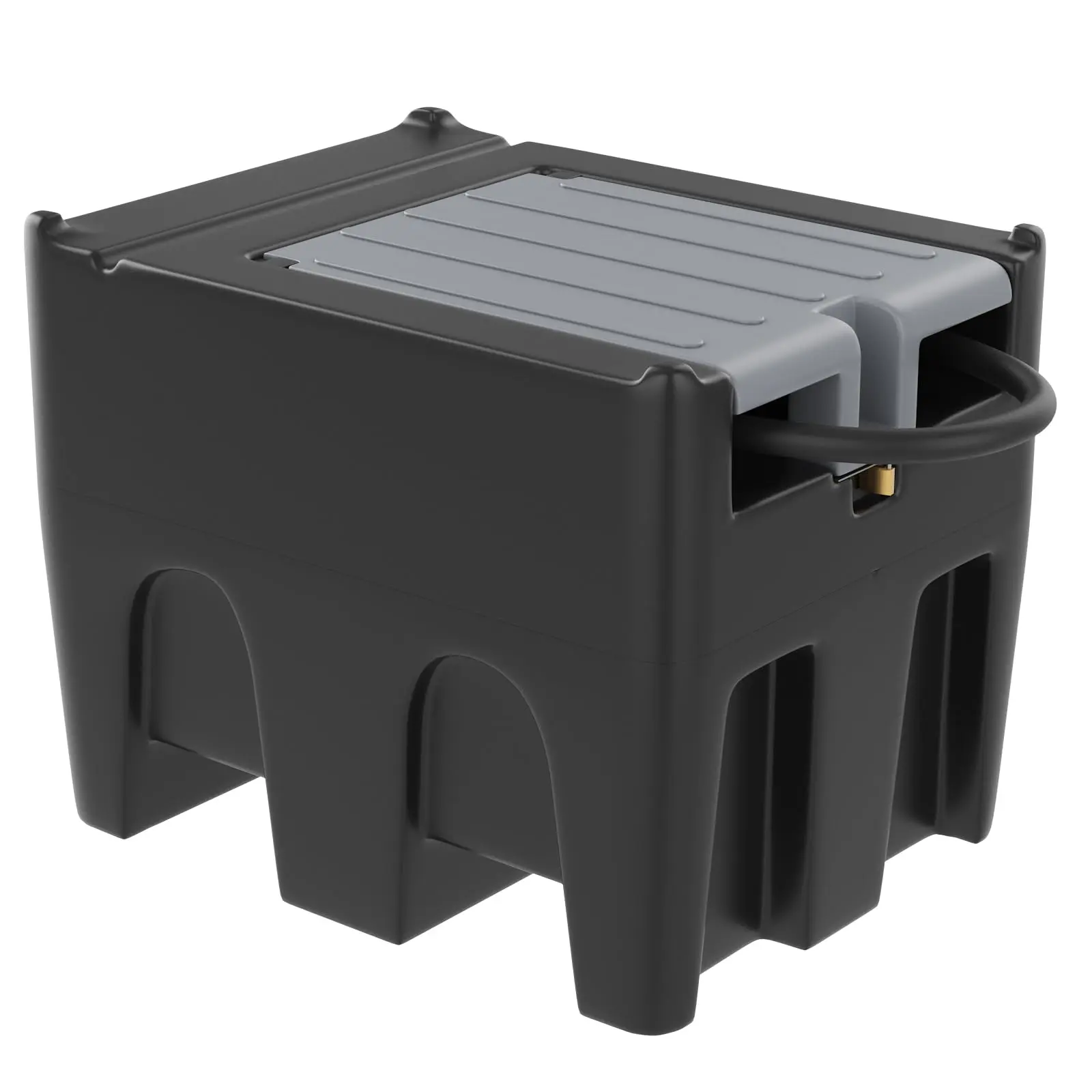 GARVEE 116 Gallon Portable Diesel & Gasoline Fuel Tank with 12V Electric Transfer Pump, 360° Swivel Connector, and 13.1ft Hose - Heavy-Duty PE Diesel Transfer Tank for Efficient Refueling on Farms and Trucks