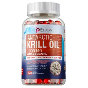 Pslalae - Antarctic Krill Oil Premium Supplement - Suitable for All Ages - 1000 mg per capsule - Heart and Joint Health - Two Month Supply