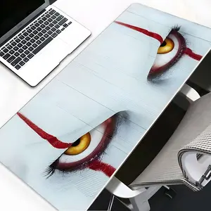 Dark Mystery Horror Clown Extended Large Gaming Mouse Pad Made For Gaming, Aesthetic Desktop Protective Pad, Washable Rubber Pad Non-Slip Lock Edge Multi-Size Mouse Pad Suitable For Home Office, Good Gift for Family and Friends
