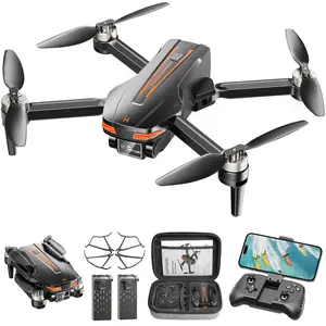 Drones with Camera 4K for Adults Kids, Brushless Motor Mini Drone, Foldable FPV RC Drone with Propeller Guards, One Key Take Off/Land, Gravity/Voice Control, Anti-Lost Alarm, Gift for Men, Boys