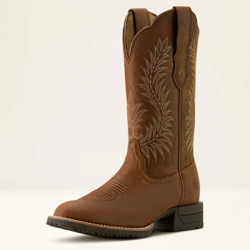 Ariat Women's Frontier Brown Hybrid Ranchward W Toe Western Boot