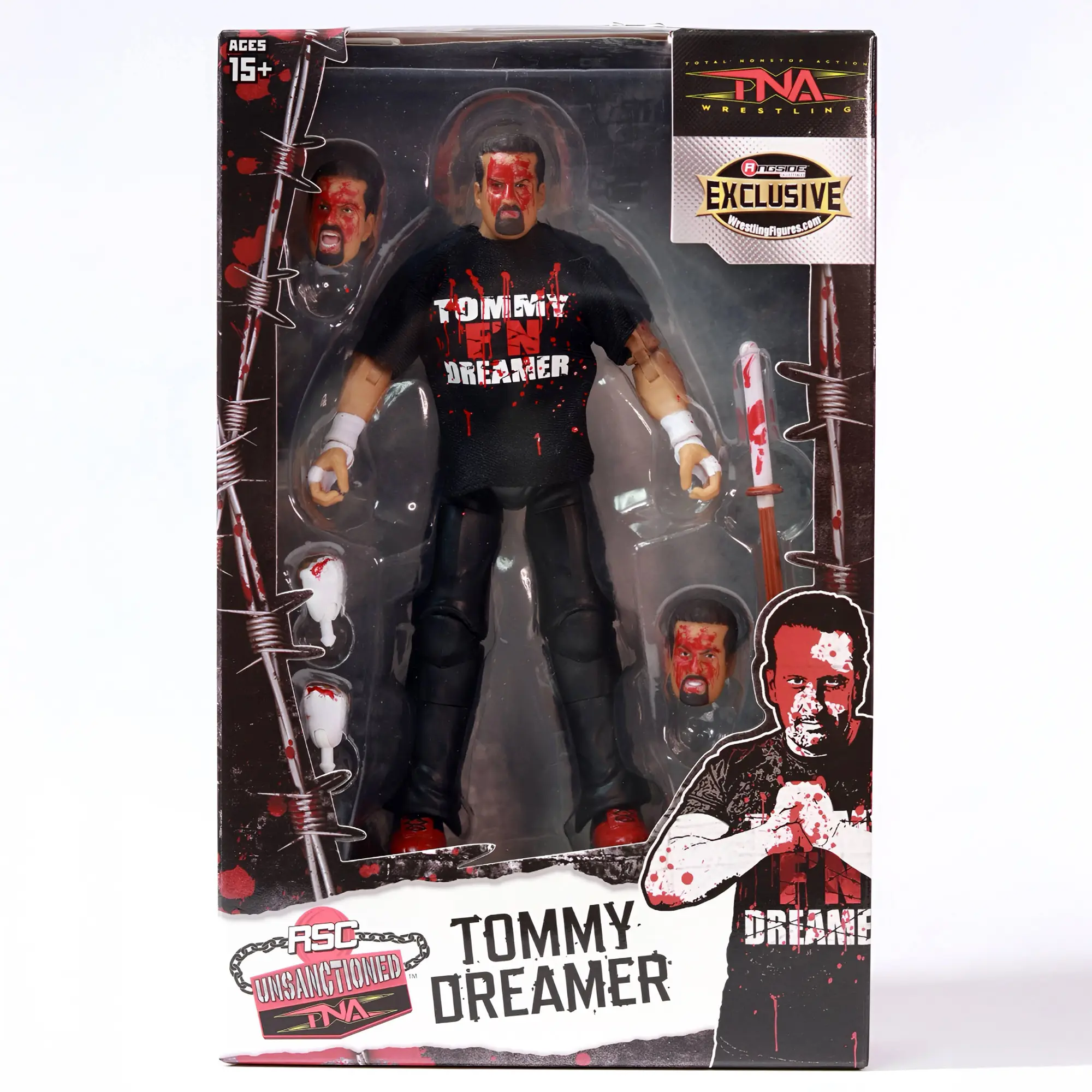 (Crimson Mask Edition) Tommy Dreamer - RSC Unsanctioned TNA Exclusive Ringside Collectibles TNA Toy Wrestling Action Figure