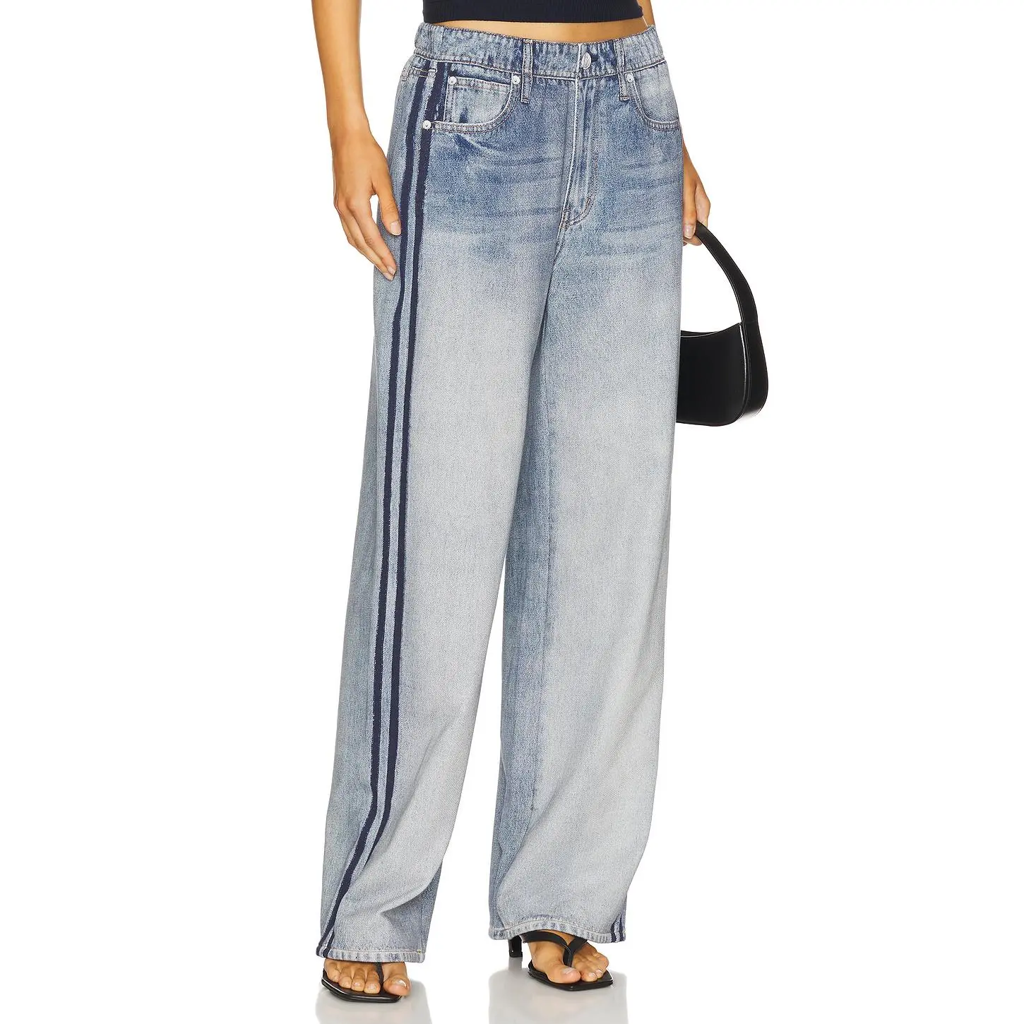 Rag & Bone rb Miramar Wide Leg Track Jeans in Coney Rag & Bone rb Miramar Wide Leg Track Jeans in Coney