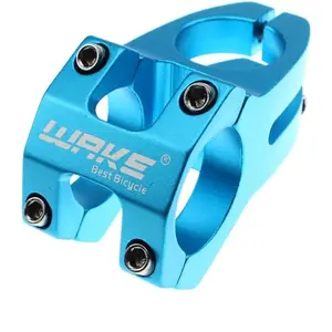 AGS 31.8 Stem 45mm Bike Stem Wake Mountain Bike Stem Short Handlebar Stem for Most Bicycle, Road Bike, MTB, BMX, Fixie Gear, Cycling (Aluminum Alloy, Black Blue Gold Red)