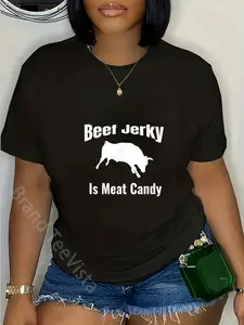 100% Cotton Sarcastic "Beef Jerky is Meat Candy" Carnivore's t shirt T-Shirt