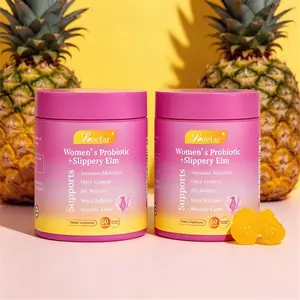 Popular Internet-Famous ‌Women's Probiotic Pineapple Soft Gummies 60 Count Tasty Chewy Multivitamin Fruit Snacks for Leisure & Stress Relief