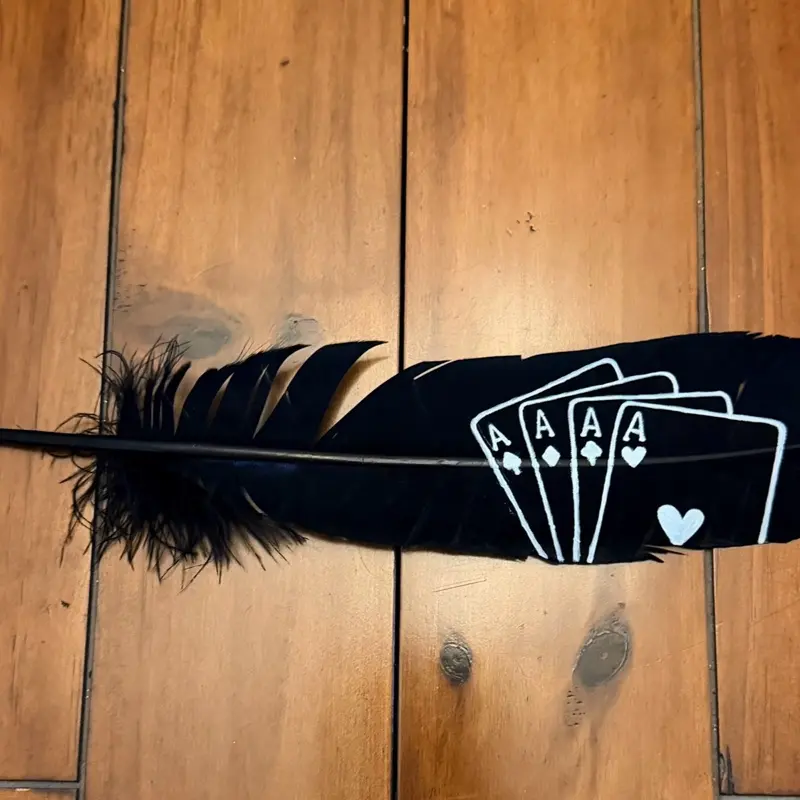 Aces Custom Hat Feather