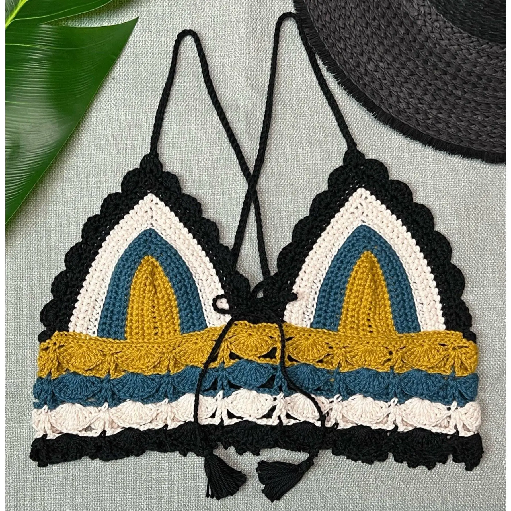 Marina Lace-Back Crochet Crop Top
