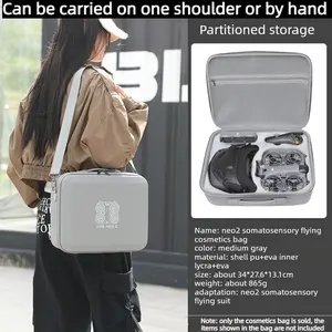 Hard Shell Carry Case for Dji Neo2 Drone, Full Compatibility Travel Pouch, Waterproof Shockproof Protector, with Shoulder Strap and Handle
