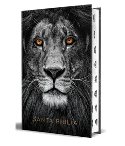 Biblia RVR 1960 letra grande tamaño manual, tapa dura León de Juda con índice / Spanish Bible RVR 1960 Handy Size Large Print Hardcover Lion of Judah with In (Spanish Edition) Hardcover