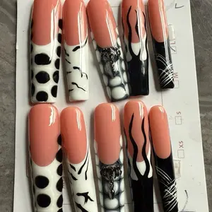 2.2 Inches Long Square Nails Acrylic Press Nails