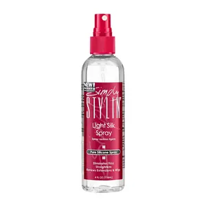 Simply Stylin' Light Silk Hair Spray - Anti-Frizz Silicone Heat Protectant - Hair Detangler for Women and Synthetic Wigs - 4 fl oz