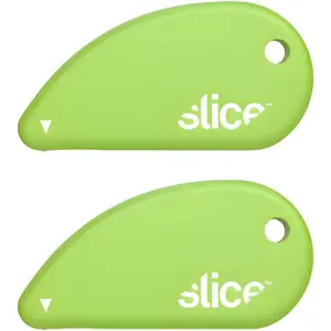Micro Safety Cutter | Safe Ceramic Box Cutter Lasting 11x Longer than Metal | Keychain Box Opener | 2 Pack