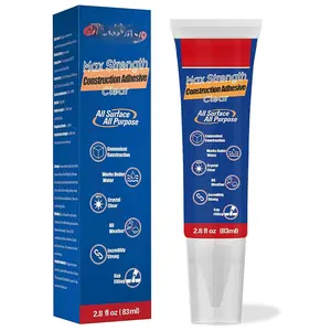 Max Strength Clear Construction Adhesive, 2.8 fl oz Integrated Squeeze Tube, Versatile Cement for Tile,Floor,Stone,,Wall & ,Works Under Water