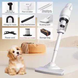 Cordless Stick Vacuum Upgraded Super Suction Rechargeable Handheld Cleaner for Carpet Hardwood Floors Pet Hair White Lightweight Quiet