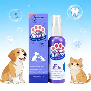 Cat and Dog Tooth Cleaning Spray - Removes Stains and Freshens Breath for Pet Oral Care