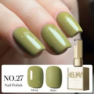1PC 15ML Green Gel Nail Polish Vibrant, Long-Lasting UV/LED Soak-Off Formula, Alcohol-Free, Perfect for DIY Salon Use, Gel Nail Supplies