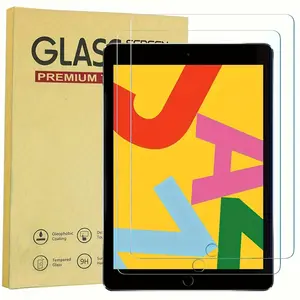 2-piece set suitable for iPad 6th/5th generation 2018/2017 and iPad Pro 9.7-inch, iPad Air 2, iPad Air 1 tempered glass screen protector suitable for iPad 9.7-inch crystal clear and scratch resistant