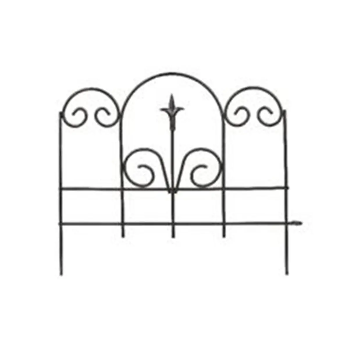 16 x 18 in. Steel Black Garden Fence