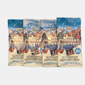 Four Captain America Civil War Trading Card Foil Packs