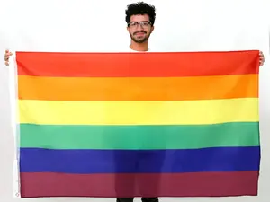 Rainbow Pride 3’ x 5’ Nylon Flag – Large LGBTQ+ Flag with Vibrant Rainbow Stripes for Outdoor Events, Parades, Rallies & Home Display