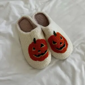 Jack-O-Lantern Pumpkin Halloween Fall Slippers Footwear