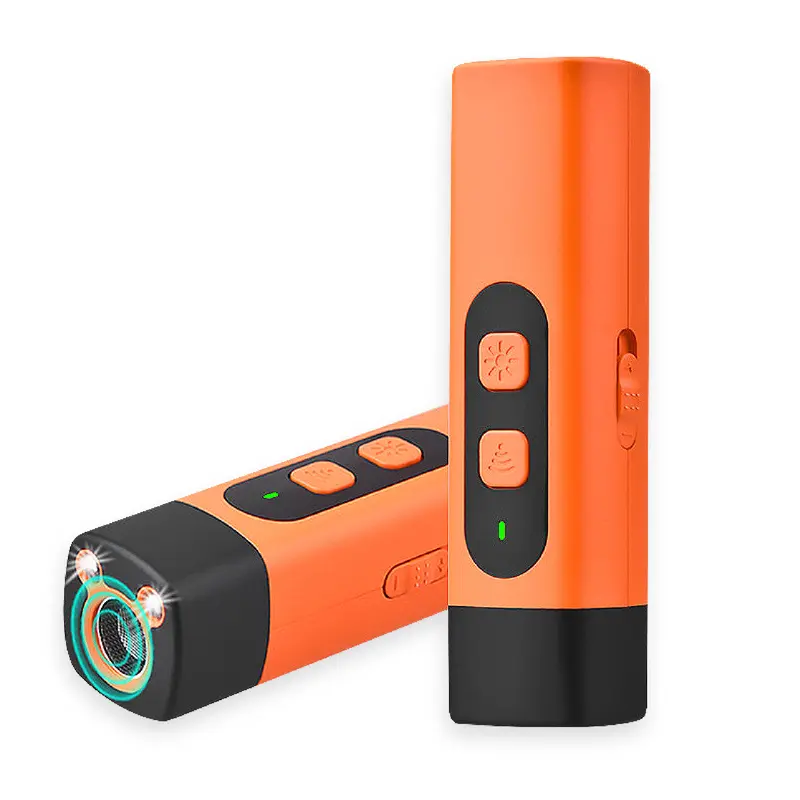Professional Sonic Emitters Dog Training Tool Dog Bark Deterrent Device with LED Flashlight, 30ft Range Anti Bark Barking Dog Silencer,Rechargeable Portable