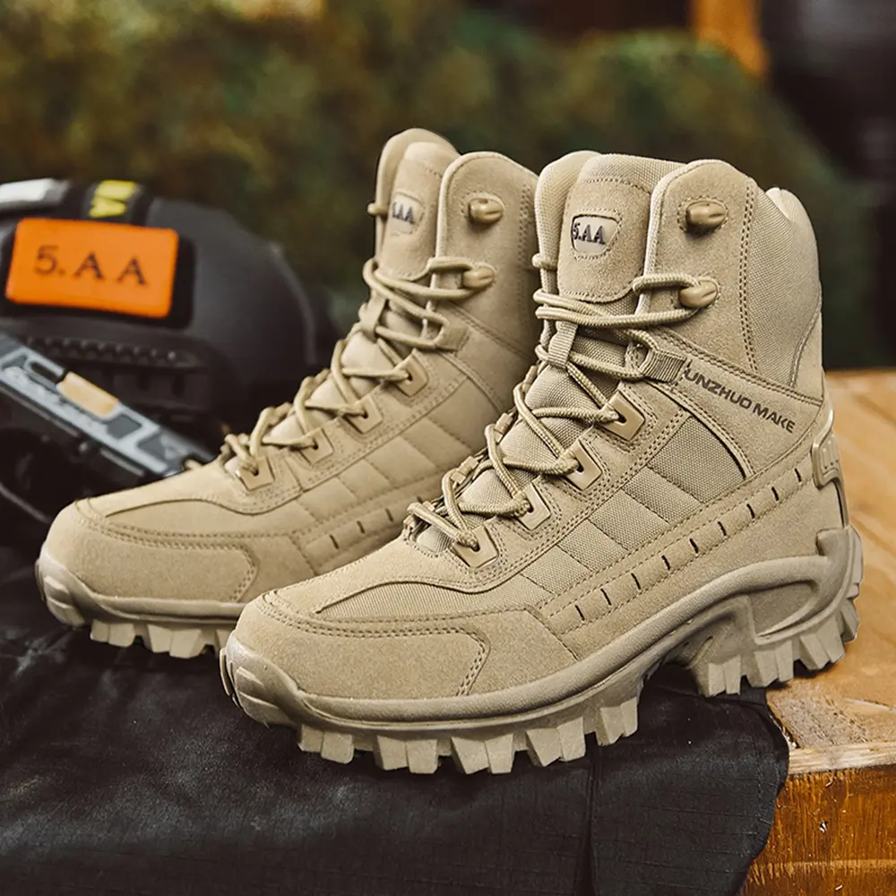 Men's Non-Slip High Boots Work shoes Safety shoes Lightweight and breathable Zipper for easy on and off boots Cushioning air cushion long-term standing without tiring feet Hiking and climbing travel shoes