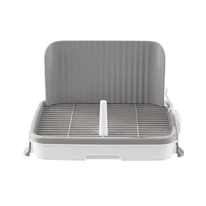 Paw-Guard Dog Potty Tray - Anti-Splash Drawer System for Small Medium Dogs, Prevents Messy Paws