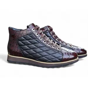 Smyrna Embossed Alligator High Top (Chestnut)