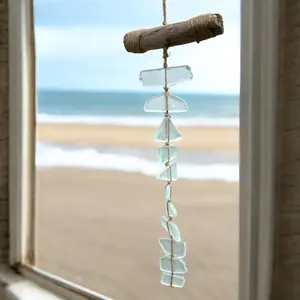 Sea Glass and Driftwood Tassel - 16-in