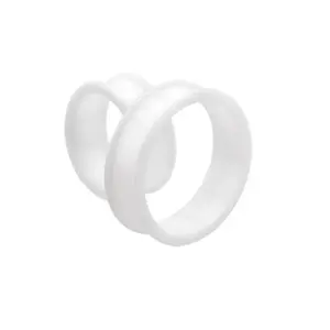 White Silicone Tunnels Plugs Ear Gauges Double Flared Flexible Ear Skin 12mm-42mm