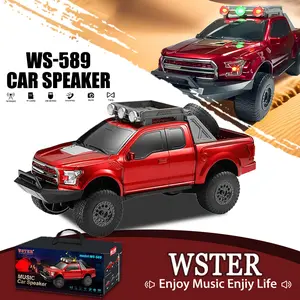 WSTER WS-589 Large Pickup Truck Model Bluetooth Speaker, Support USB, TF Card, AUX and FM Stereo, Subwoofer, TWS Speaker. Suitable for indoor and outdoor, party, Father's Day, gift, TikTokShopBlackFriday