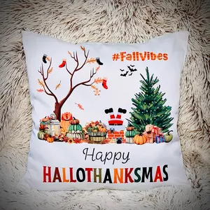 Happy HALLOTHANKSMAS pillow cover
