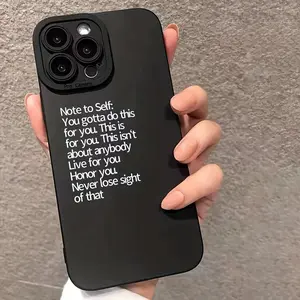 An Encouraging Motivational Letter Anti-drop Phone Case with Lens Protection, Suitable for iPhone 17 Air/16 Plus/15 Pro Max/14 Pro/13/12/11/XS Max/X Phone Case, Ideal Gift for Family, Friends, Lovers, Girlfriends on Holidays MS71