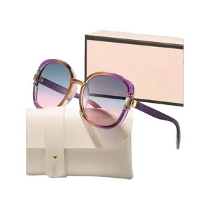 Unisex Vintage Gradient Sunglasses, Casual Tinted Lenses & Premium Build, Face-Slimming Trendy Shades for Street Style & Spring Outdoor Activities