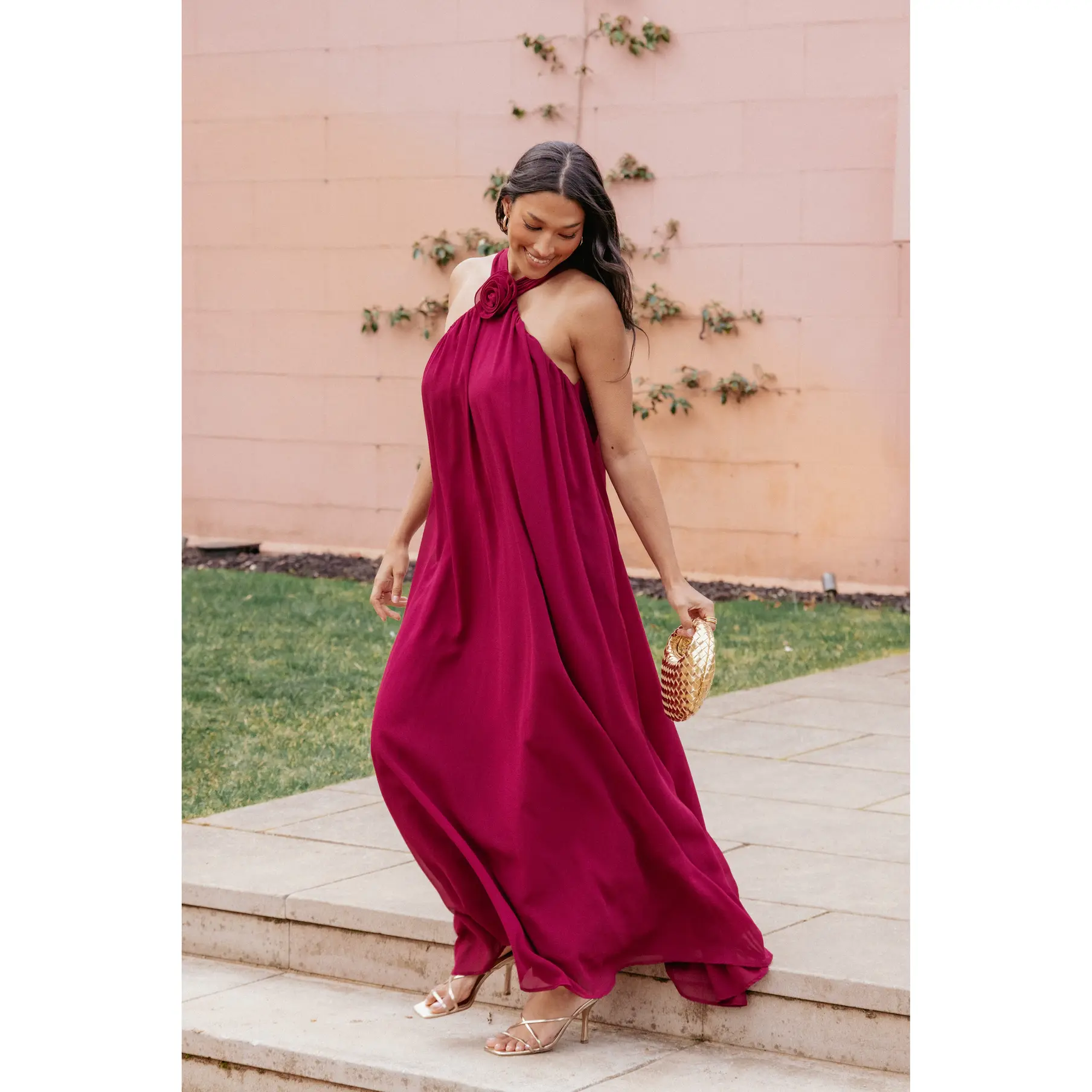 Melba Maxi Dress - Berry