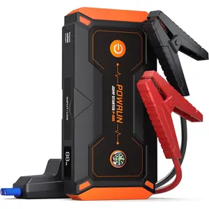 Powrun P-ONE Jump Starter Battery Pack 2000A Water-Resistant Multi-Function Power Boost for Up to 8.0L Gas or 6.0L Diesel Engines.