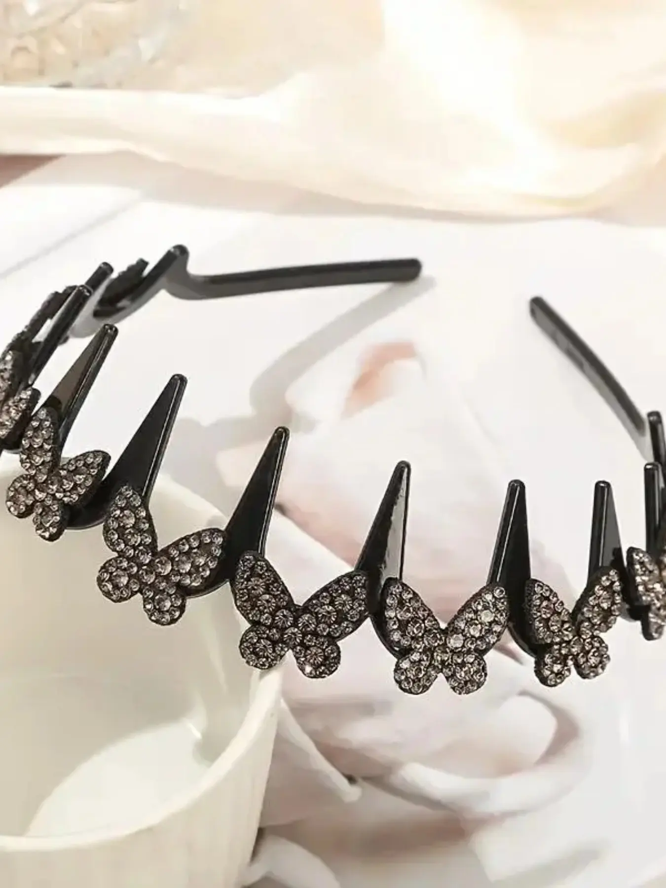 Double Bangs Braided Headband with Clips