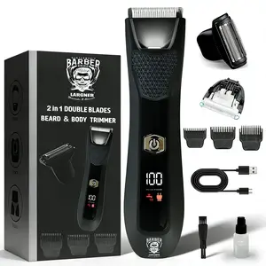 Largner Hair Clipper & Razor Set, LED Screen Wireless Rechargeable, Cordless Hair Trimmer, Shave, Trim Nose Hair, Ideal Gift for Father Husband Boyfriend