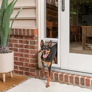 PetSafe MEDIUM Fit 1LB -40Lb Pet Sliding Glass Door For Cats & Dogs Fits Patio Doors 76' to 81"  Quick Installation No Cutting Installation   PetSafe PPA11-14767