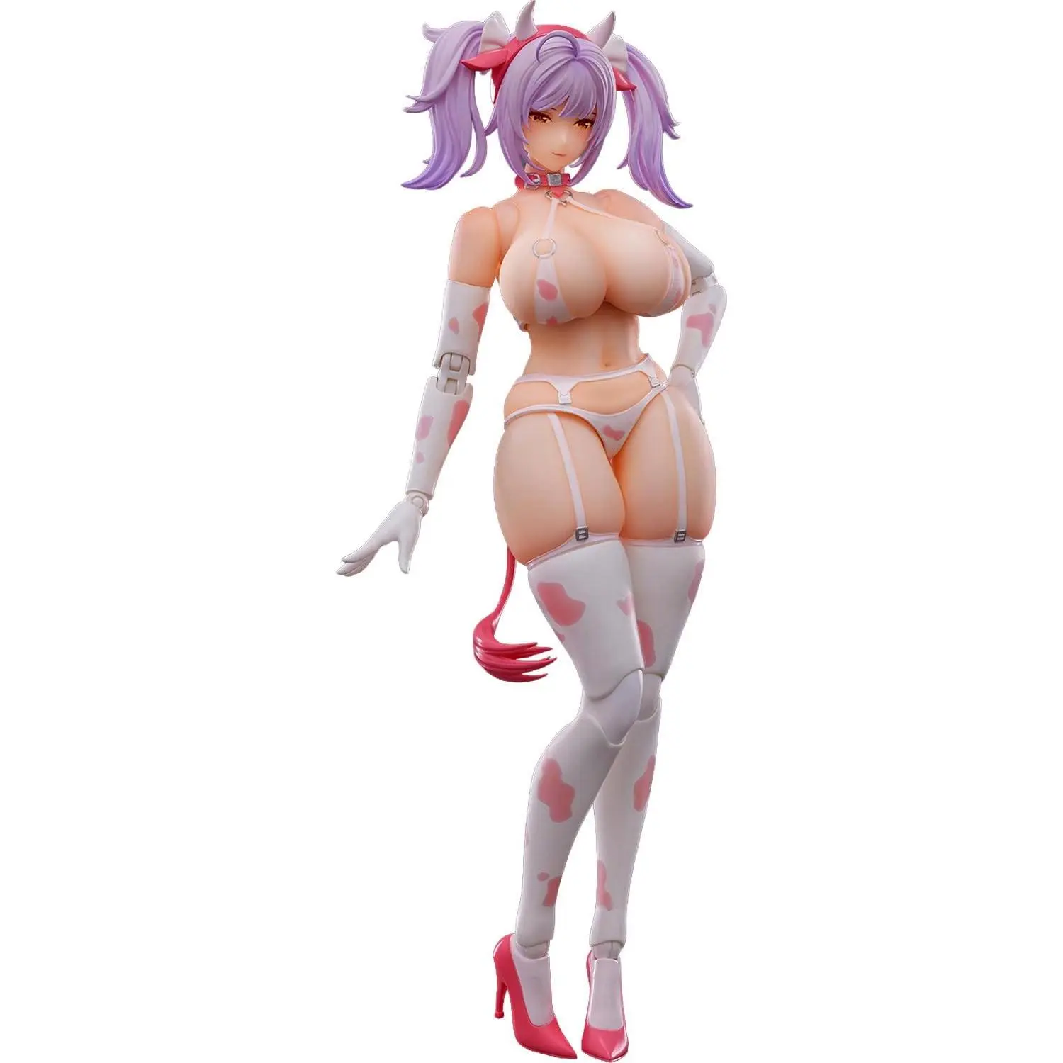 1/12 Little Bear Nana Mecha Girl Model Kit - Milk Cow Themed Articulated Anime Figures with Baby Bottle, Collectible Figurine, Gift for Anime Fans, Desk Decor
