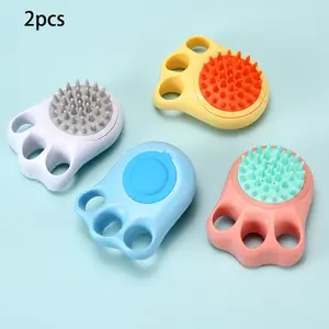 2-Pack Pet Bath Brush, Silicone Massage Comb, Soft Multi-Function Head Brush, Cat Cleaning Brush, Dog and Cat Grooming Tools