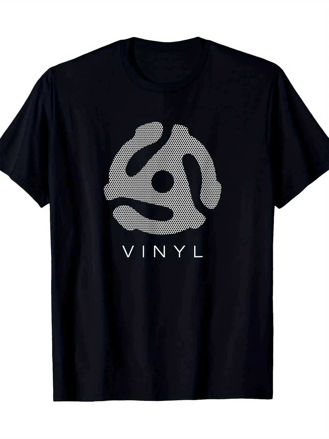 Vintage Vinyl Record Graphic T-Shirt - Retro Music unisex soft cotton short sleeve t shirt, vintage graphic casual tee for men women teens, perfect birthday holiday gift for camping travel gym daily street  wear