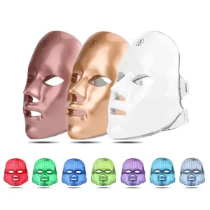 USB Charge 7 Colors LED Facial Mask, Photon Skin Rejuvenation Mask for Daily Care, Face Skin Care Device for Women & Girls, Facial Beauty Massagers